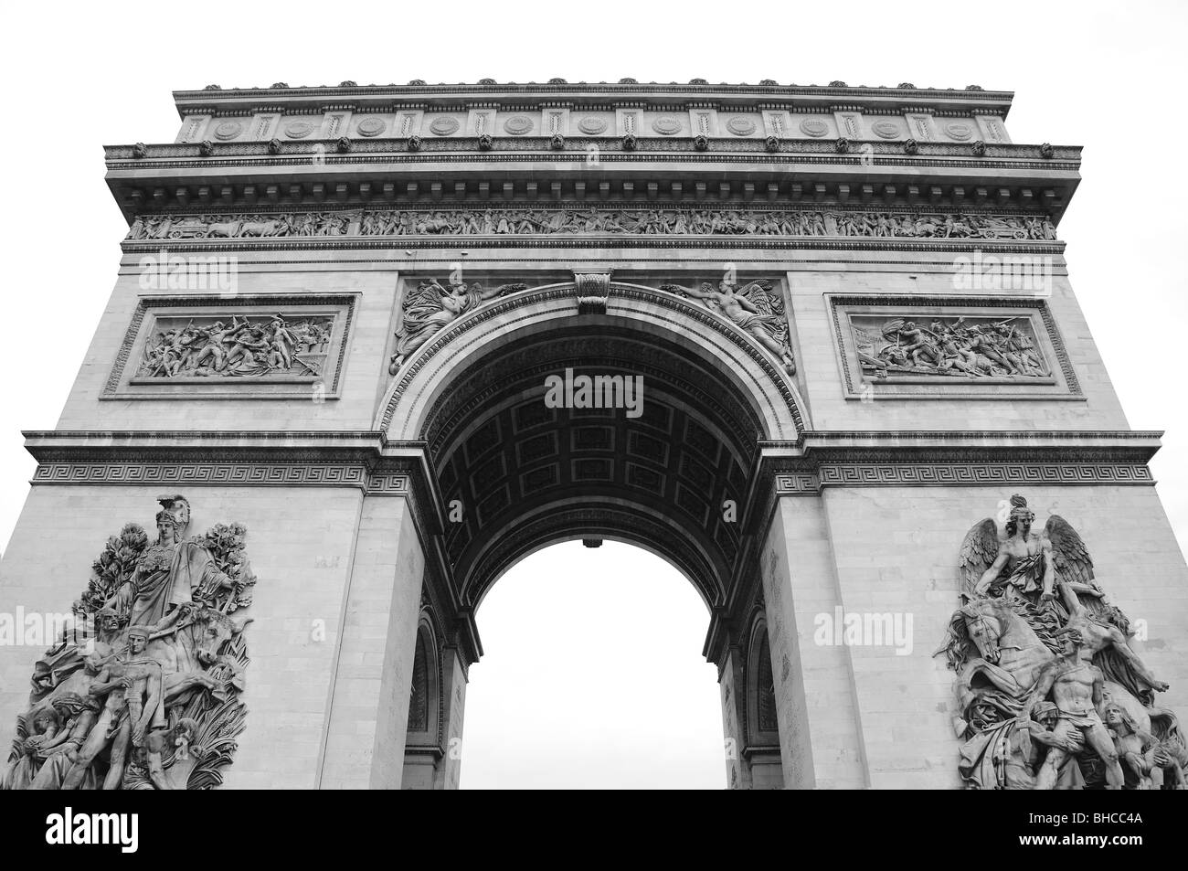 Vista dal lato di Neuilly di Arc De Triomphe Foto Stock