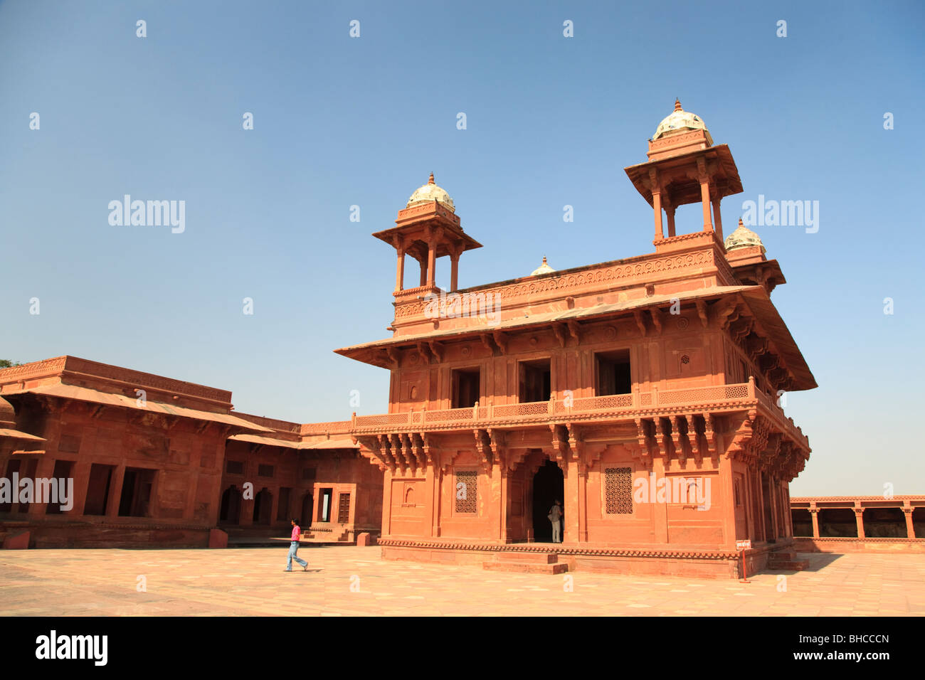 Diwan-i-Khas hall a Fatehpur Sikri, Utttar Pradesh, India Foto Stock