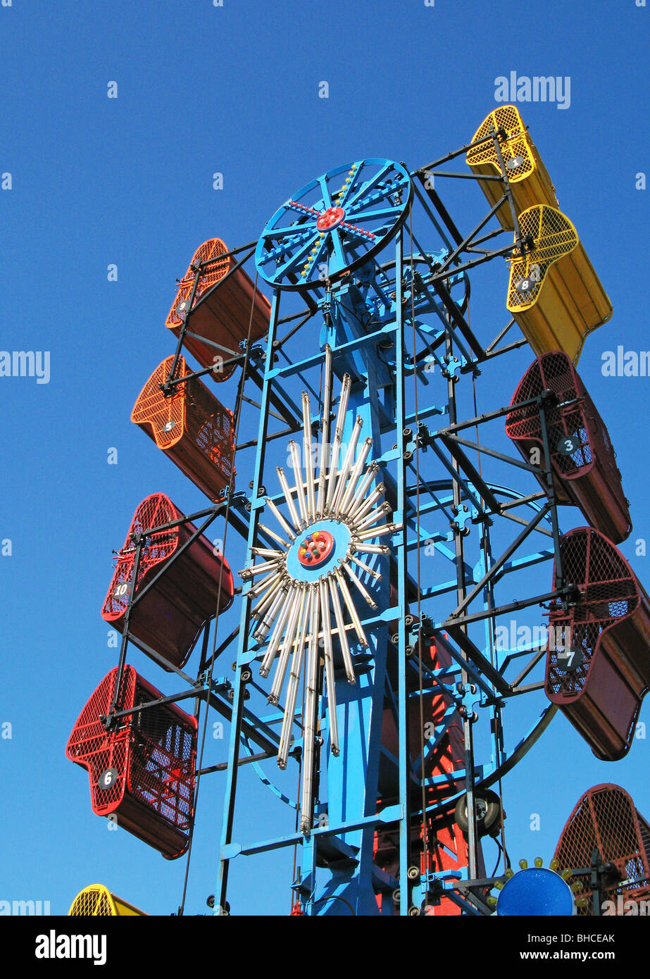 Coney Island Amusement Park rides Foto Stock