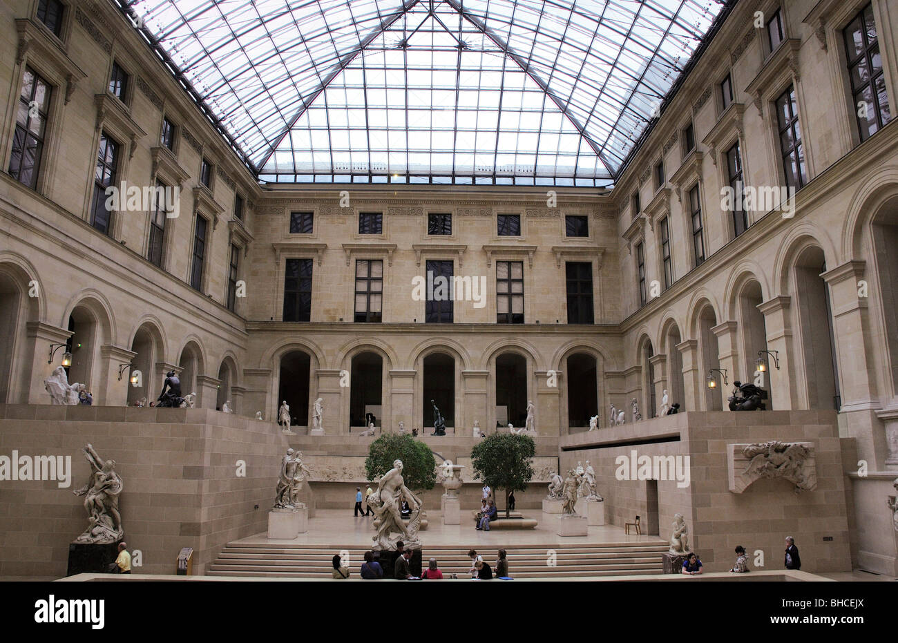 Louvre sala di scultura Foto Stock