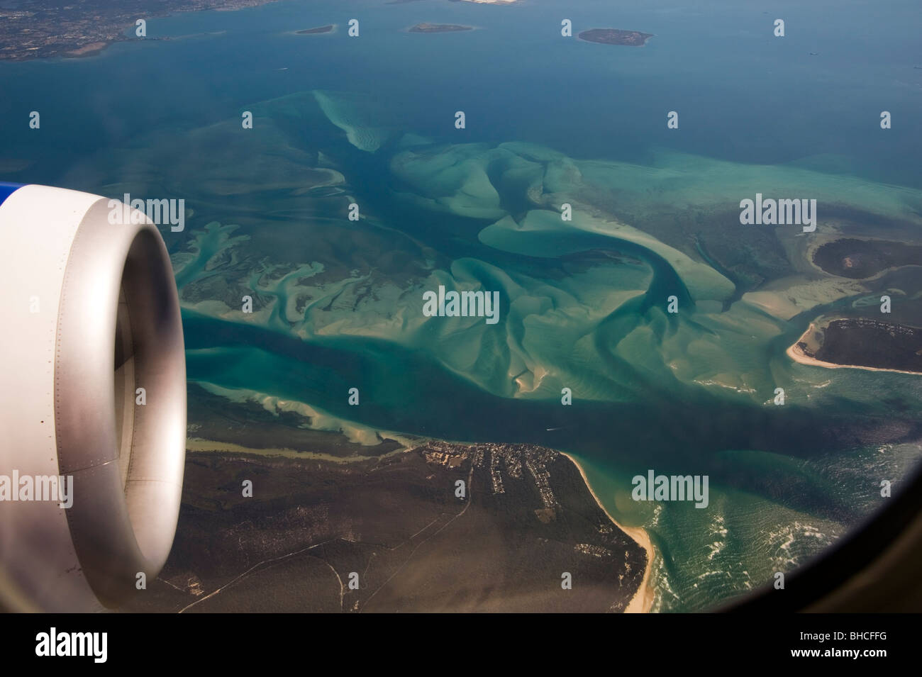 Getto di aspirazione del motore su rettilinei di sabbia Foto Stock