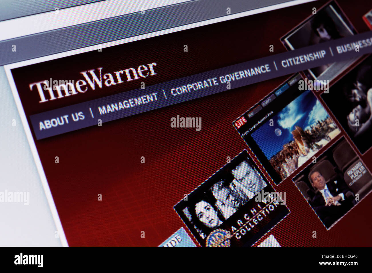 TimeWarner internet e il fornitore di servizi TV via cavo sito web Foto Stock