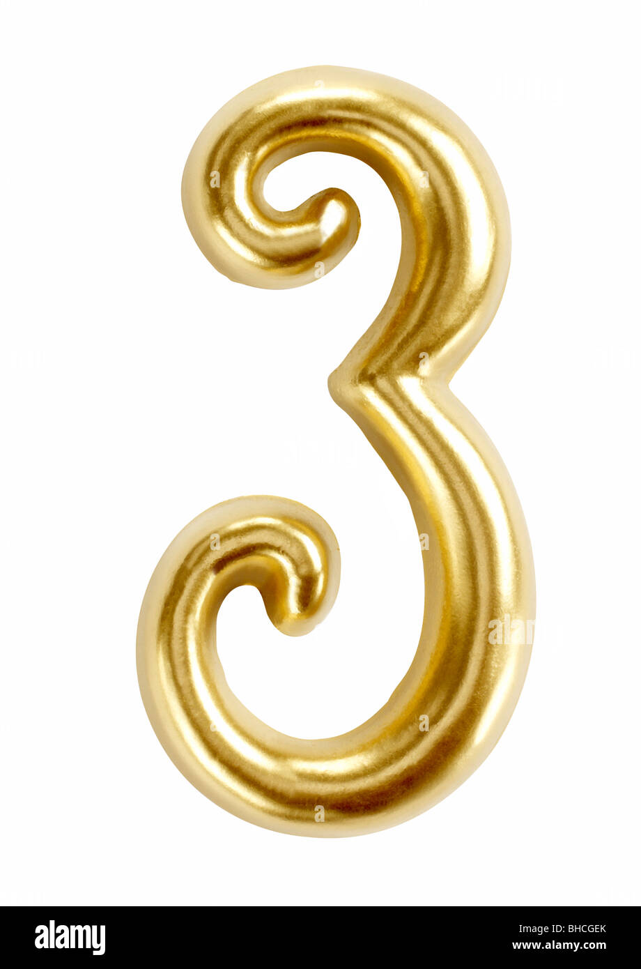 I numeri di numero tre 3 simbolo figura cifra Foto Stock