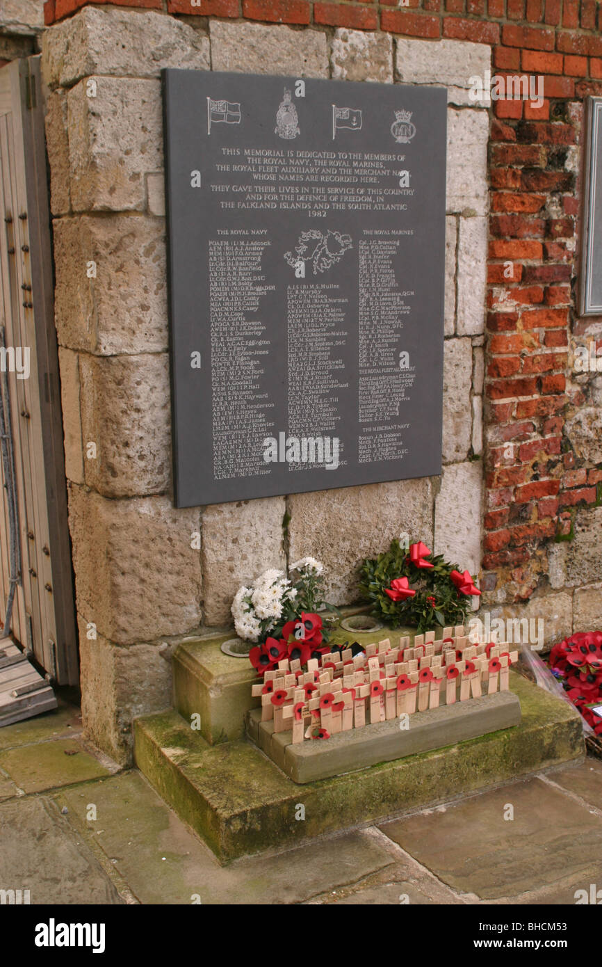 Falkland War Memorial Portsmouth Regno Unito Foto Stock