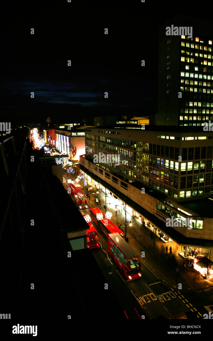 Le luci di Natale a Oxford Street e il West End di Londra, Regno Unito Foto Stock