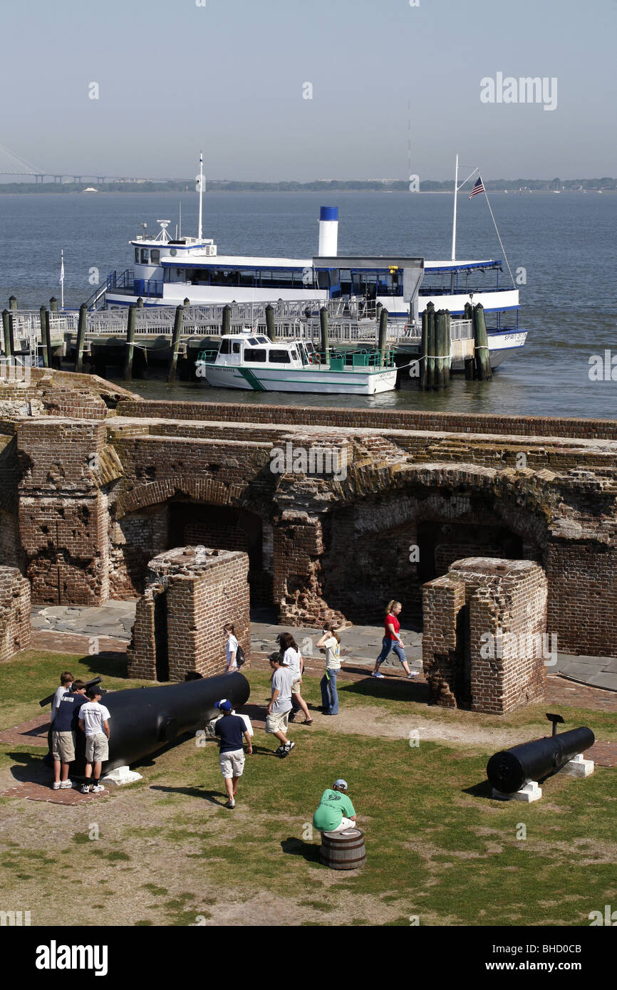 Fort Sumter, porto di Charleston, South Carolina, STATI UNITI D'AMERICA Foto Stock