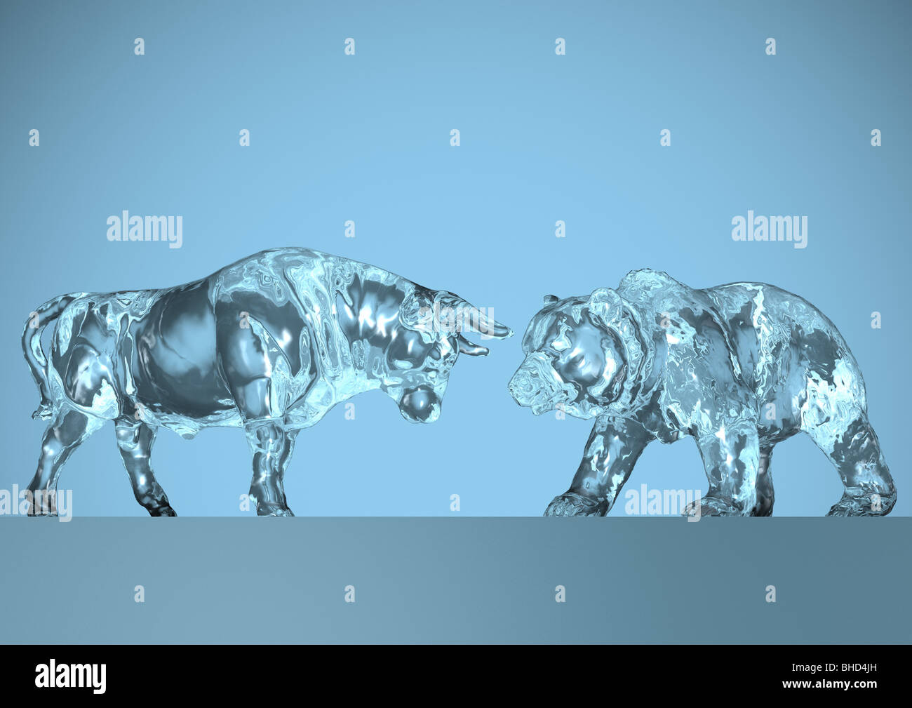 Borsa, Bull, orso - Börse, Bulle, Bär Foto Stock