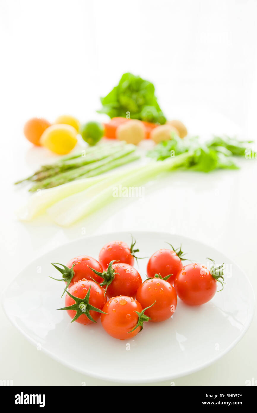 Insalata fresca ingredienti Foto Stock
