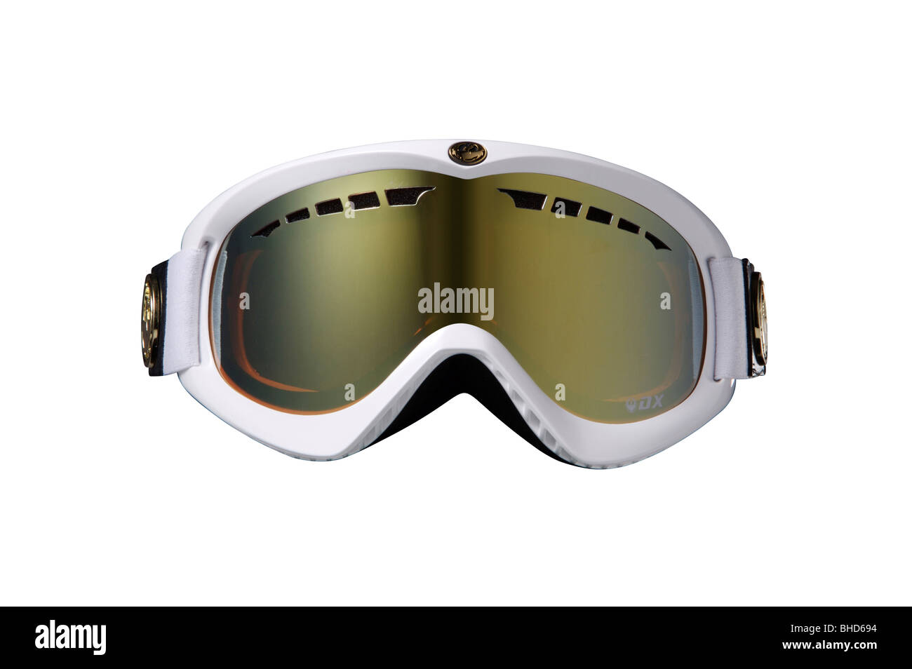 Sci, maschera, occhiali, intaglio, bianco, gli occhiali di protezione Foto Stock