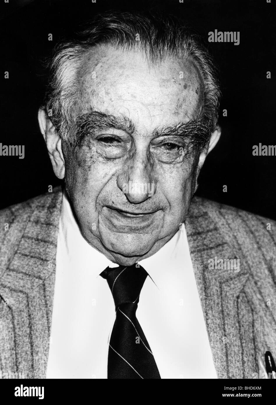 Teller, Edward, 15.1.1908 - 9.9.2003, fisico statunitense di origine ungherese, 'padre della bomba ad idrogeno', ritratto, durante una conferenza a Monaco, Germania, 1./2.3.1986, , Foto Stock