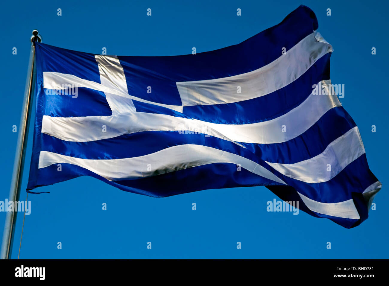 Bandiera della Grecia Foto Stock
