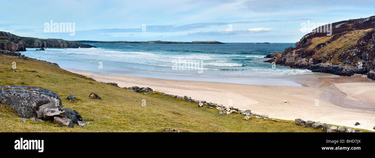 Traigh Allt Chailgeag spiaggia vicino a Durness e Sangobeg costa nord della Scozia Foto Stock