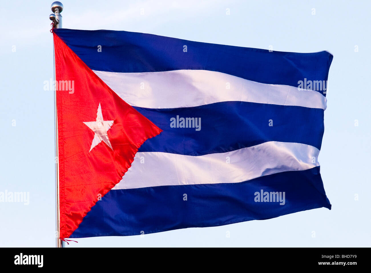 Bandiera di Cuba Foto Stock