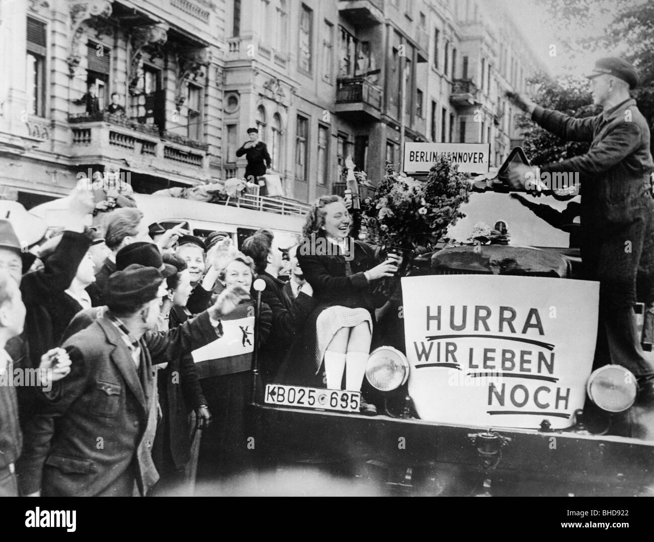Geografia / viaggio, Germania, Berlino, per celebrare la fine dell'aeroascensore, 12.5.1949, Foto Stock