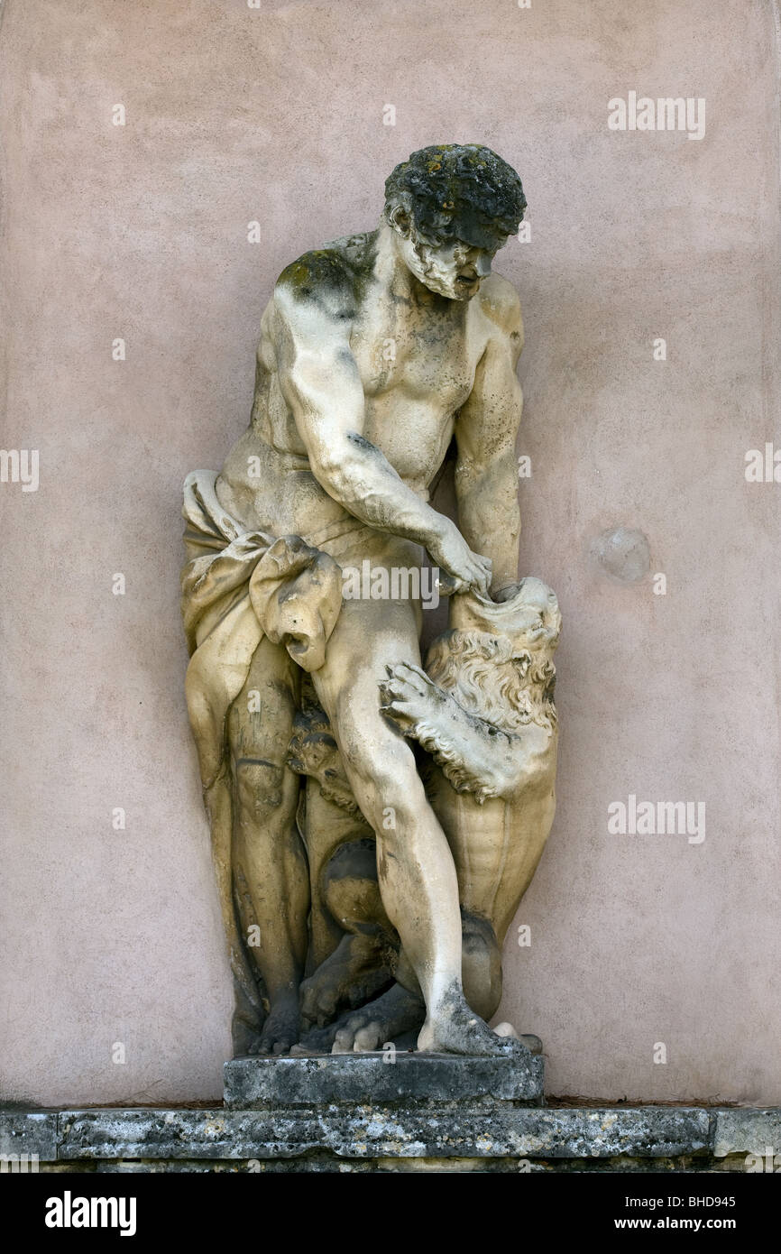 Europa Italia Veneto Vicenza Villa Almerico Capra Valmarana (chiamato la Villa la Rotonda di Andrea Palladio statua UNESCO mondo la sua Foto Stock