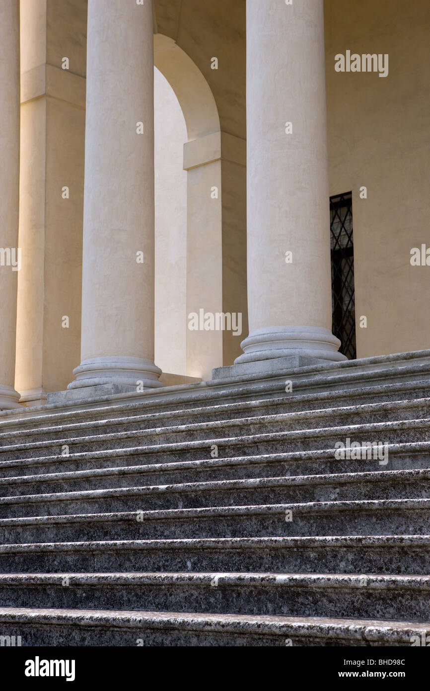 Europa Italia Veneto Vicenza Villa Almerico Capra Valmarana (chiamato la Villa la Rotonda di Andrea Palladio colonne scale UNESCO Foto Stock