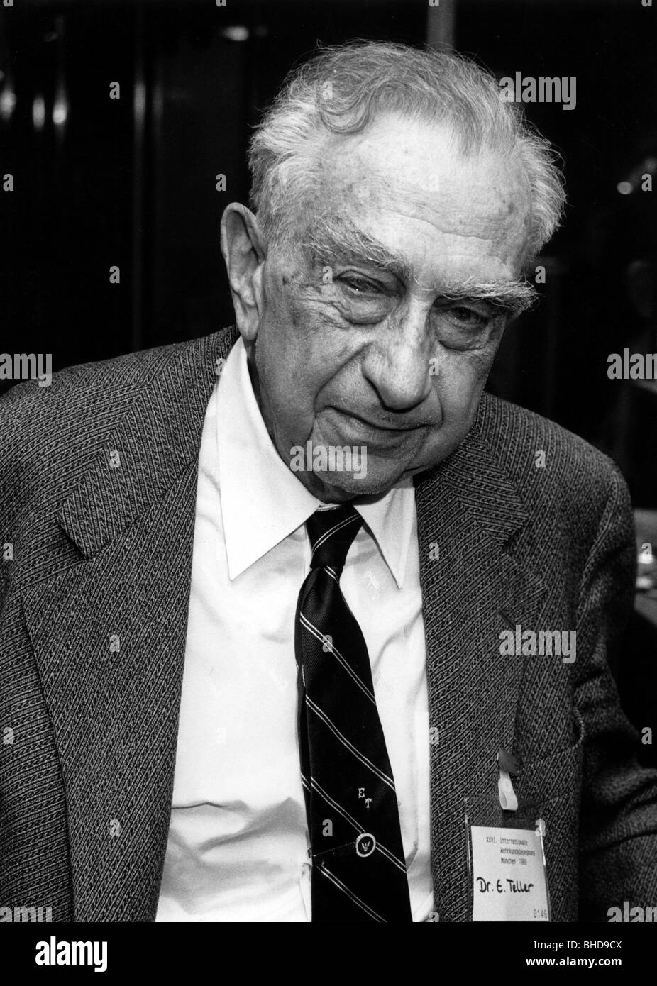 Teller, Edward, 15.1.1908 - 9.9.2003, fisico statunitense di origine ungherese, 'padre della bomba ad idrogeno', ritratto, durante una conferenza a Monaco, Germania, 28./29.1.1989, , Foto Stock