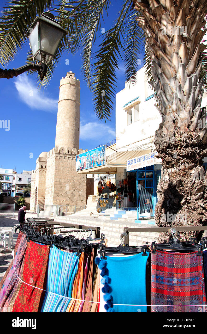 Vista della Torre di Ribat, Sousse, Sousse Governatorato, Tunisia Foto Stock