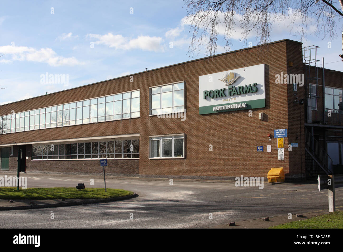Le aziende agricole di maiale panetteria di Nottingham, Inghilterra, Regno Unito Foto Stock