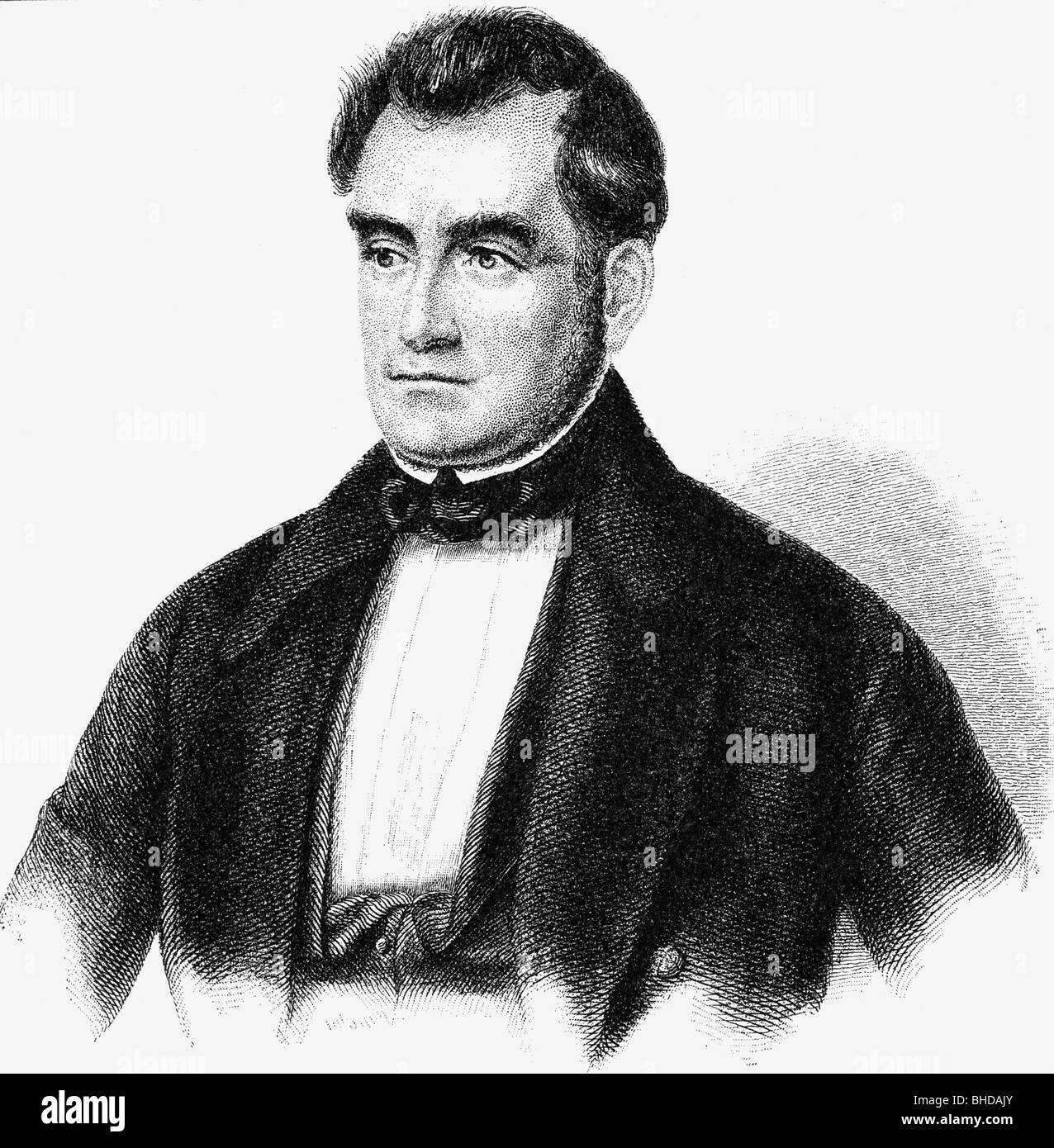 Gagern, Heinrich von, 20.8.1799 - 22.5.1880, uomo politico tedesco (liberale), primo presidente dell'Assemblea Nazionale Tedesca 1848, ritratto, incisione su rame di Auguste Huessner (1789 - 1877), artista del diritto d'autore non deve essere cancellata Foto Stock