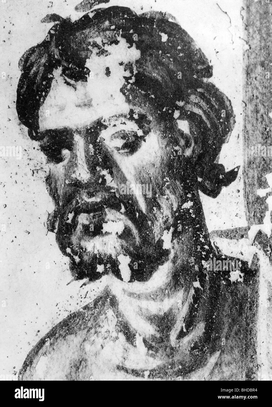 Cipriano, Thascius Caecilius, circa 200 - 258, Vescovo di Cartagine, martire, ritratto, pittura murale, Foto Stock