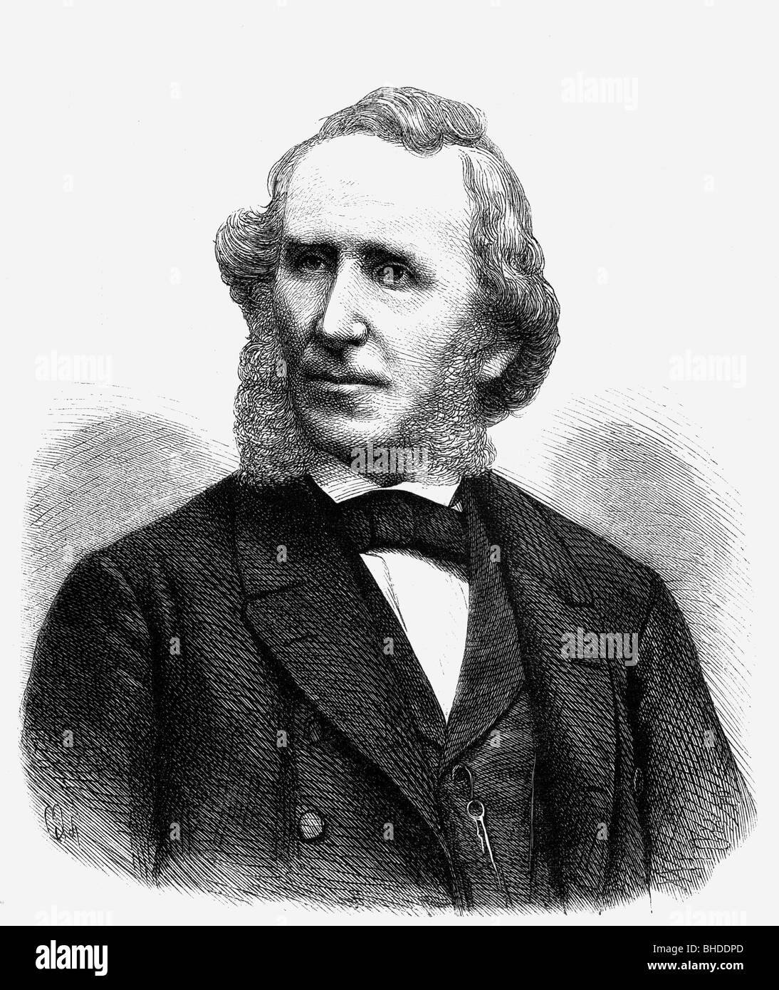 Devrient, Ludwig, 15.12.1784 - 30.12.1832, attore tedesco al teatro di Karlsruhe, ritratto, incisione in legno, Foto Stock