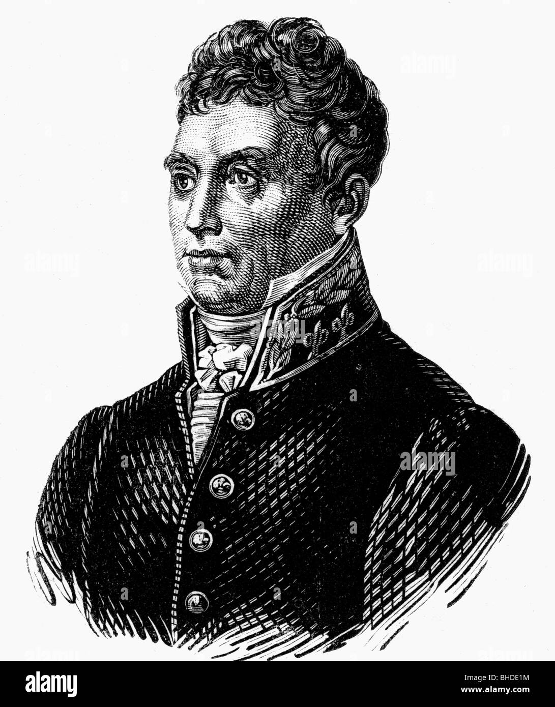 Lafayette, Marie Joseph, 6.9.1757 - 20.5.1834, generale francese, politico, ritratto, incisione in legno, , Foto Stock