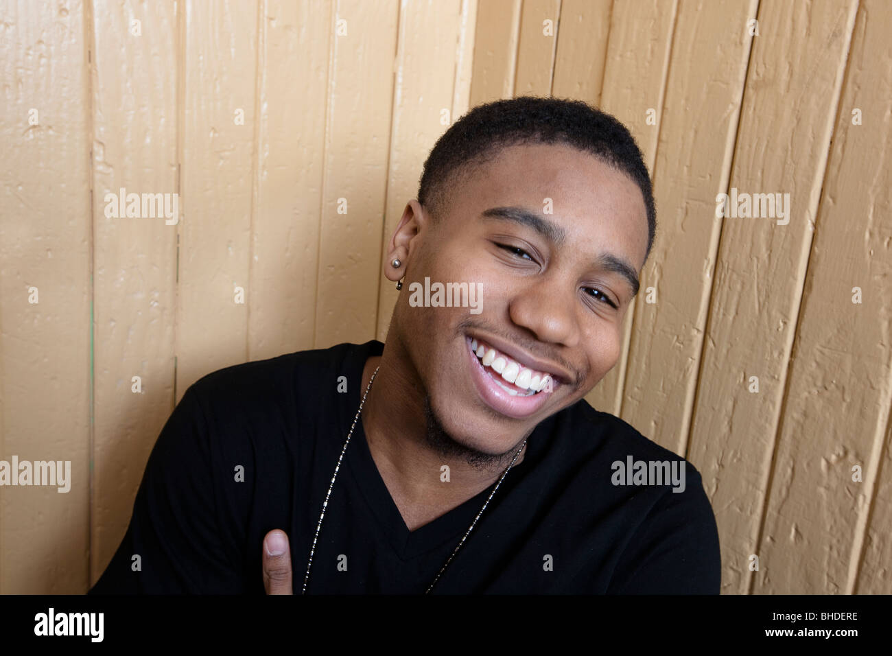 L'uomo africano di ridere Foto Stock