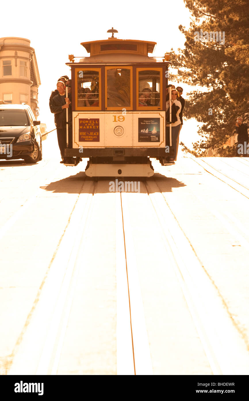 Famosi Tram di San Francisco in California del Nord America Foto Stock