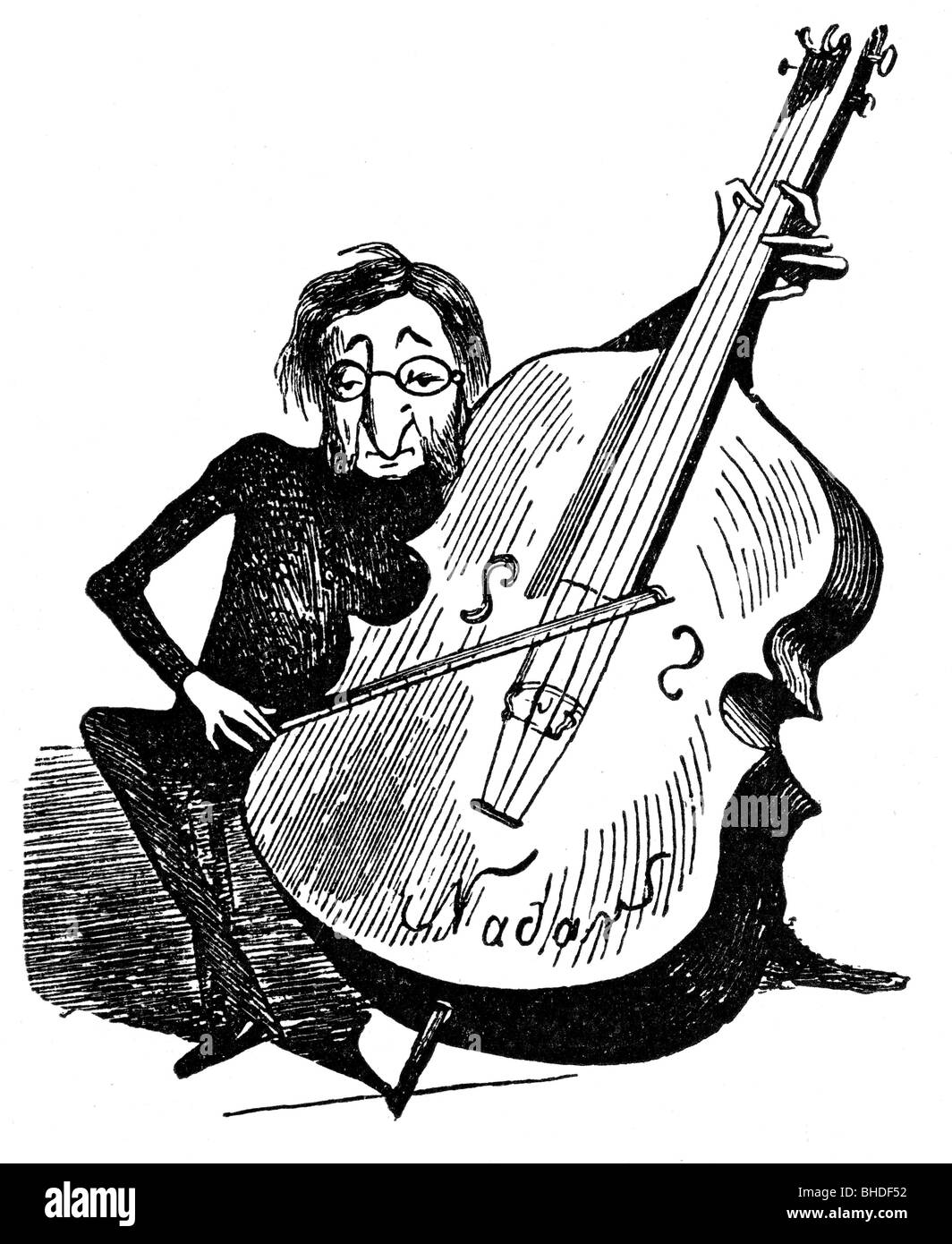 Offenbach, Jacques, 20.6.1819 - 5.10.1880, compositore tedesco-francese, caricatura, disegno di Nadar, 19th secolo, , Foto Stock