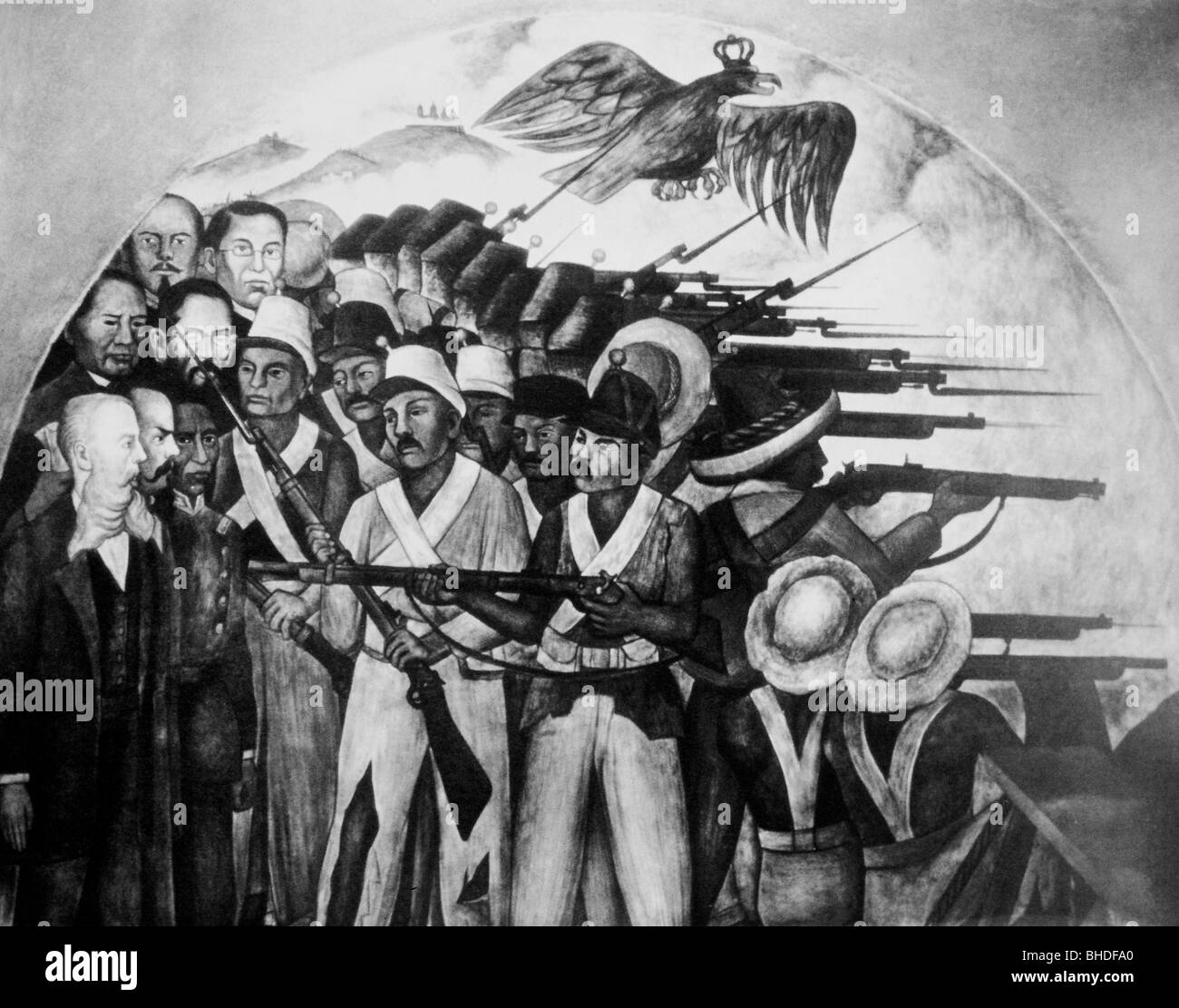 Massimiliano, 6.6.1832 - 19.6.1867, l'imperatore del Messico 10.4.1864 - 14.5.1867, morte esecuzione in Queretaro, Messico illustrazione, Foto Stock