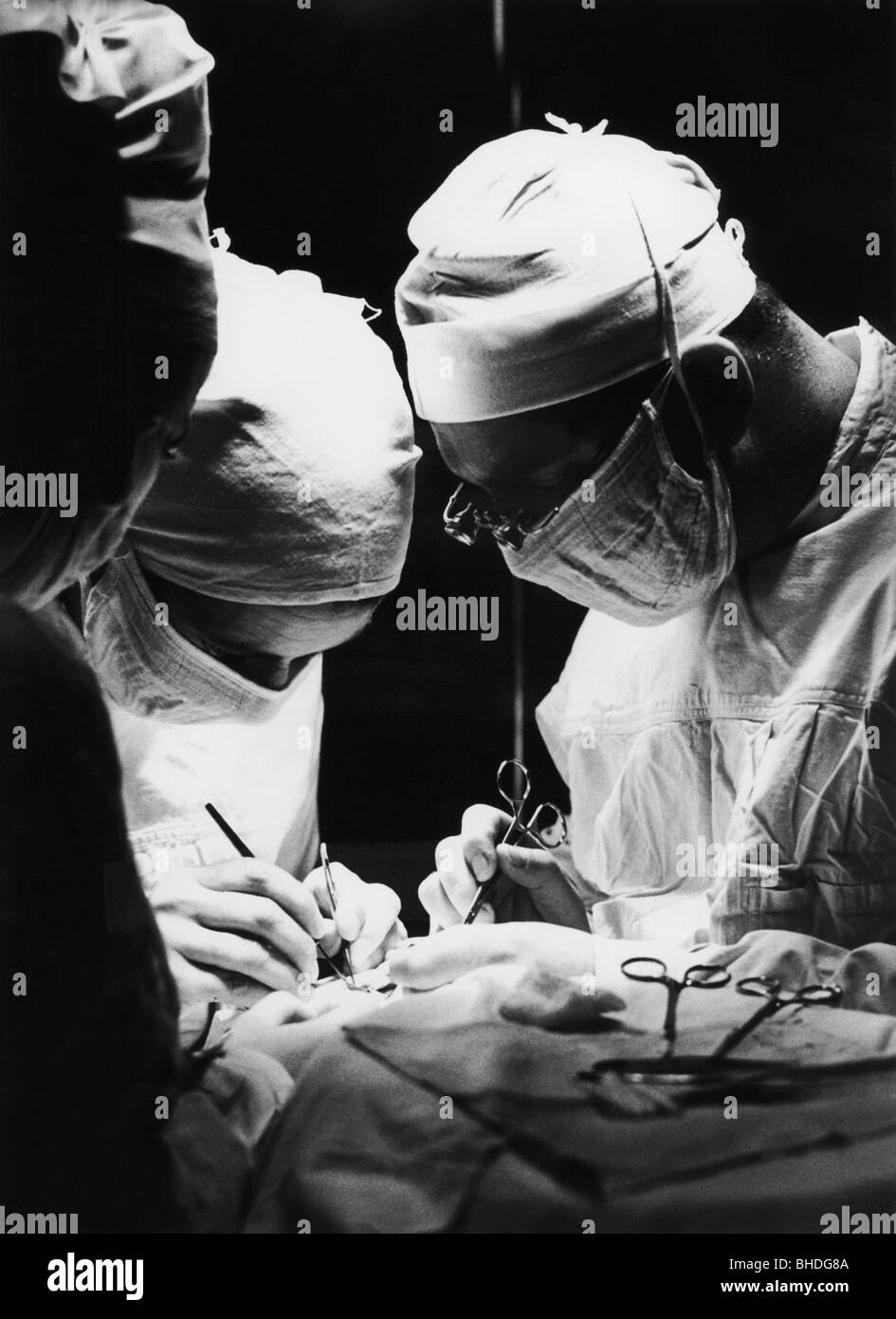 medicina, chirurgia, cataratta, durante il funzionamento, 8.12.1966, Foto Stock