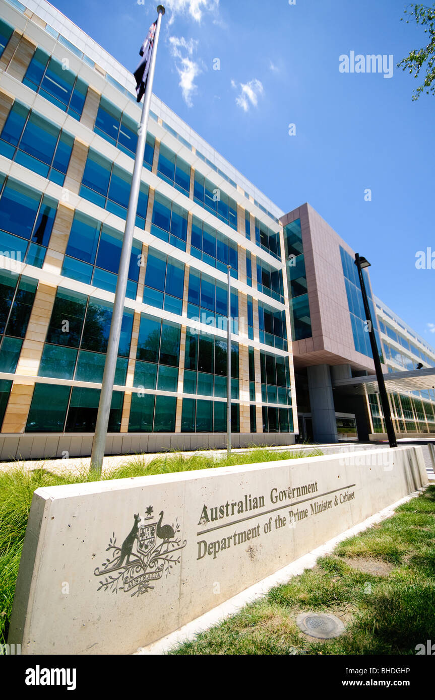 A Canberra, Australia - L'edificio per uffici per il Dipartimento del Primo Ministro e armadio. Foto Stock