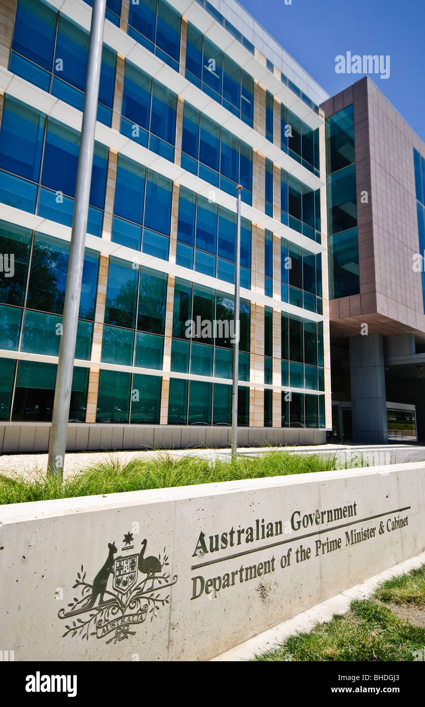A Canberra, Australia - L'edificio per uffici per il Dipartimento del Primo Ministro e armadio. Foto Stock