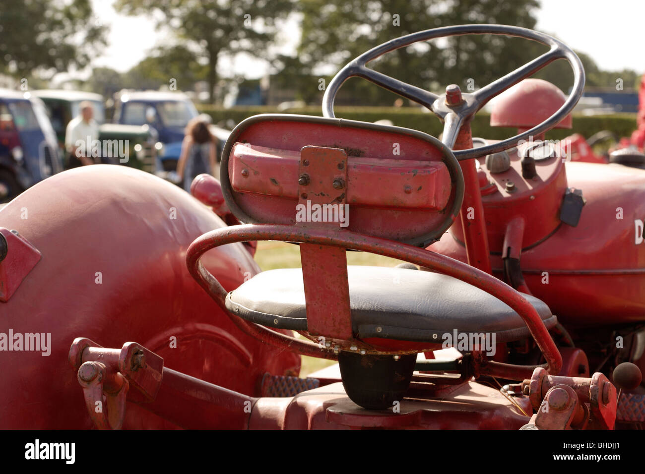 Antica sede del trattore Foto Stock