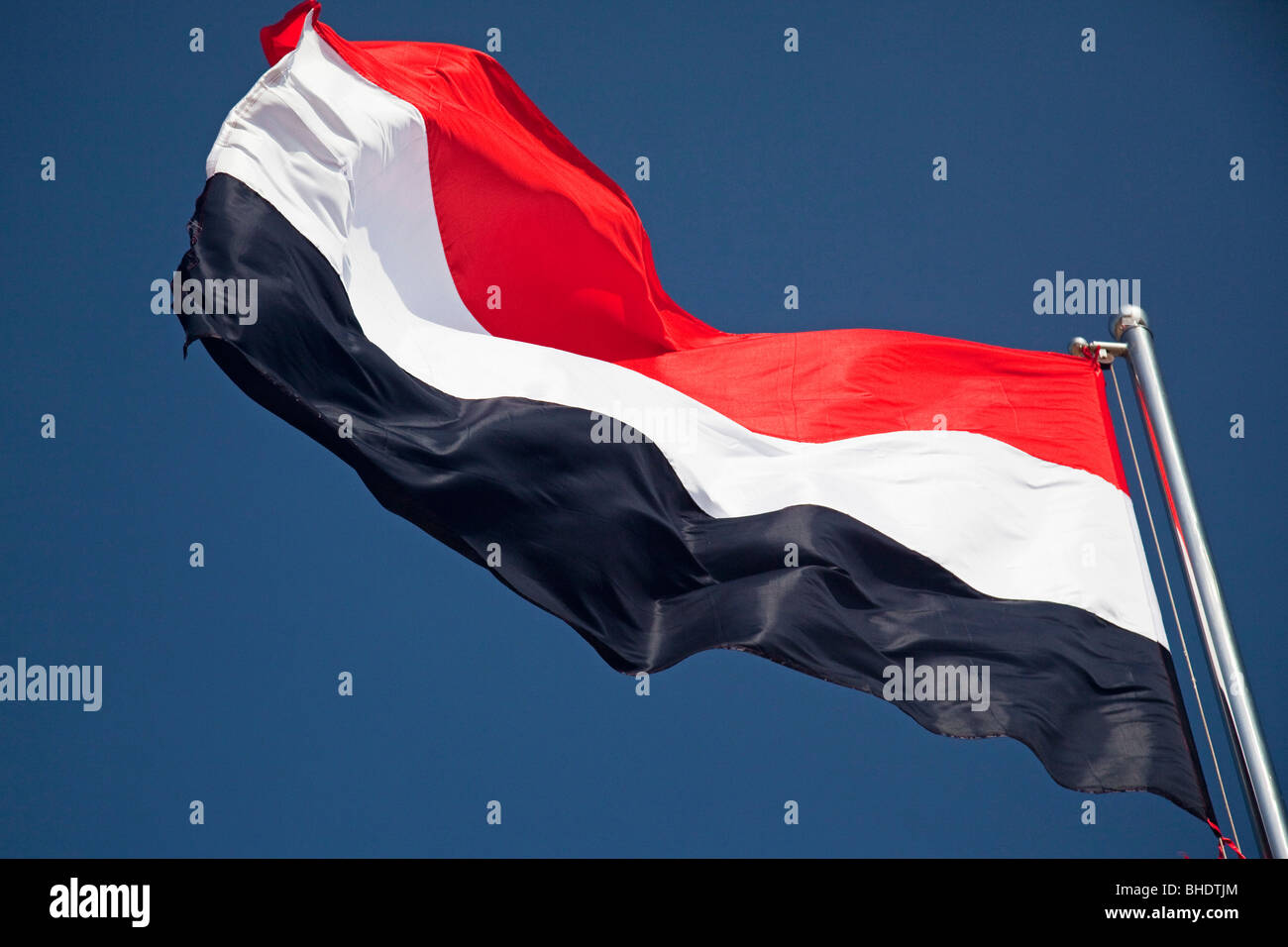 Bandiera dello Yemen Foto Stock
