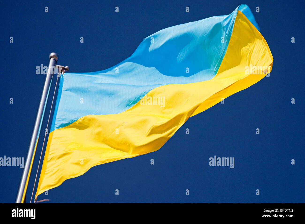 Bandiera dell'Ucraina Foto Stock