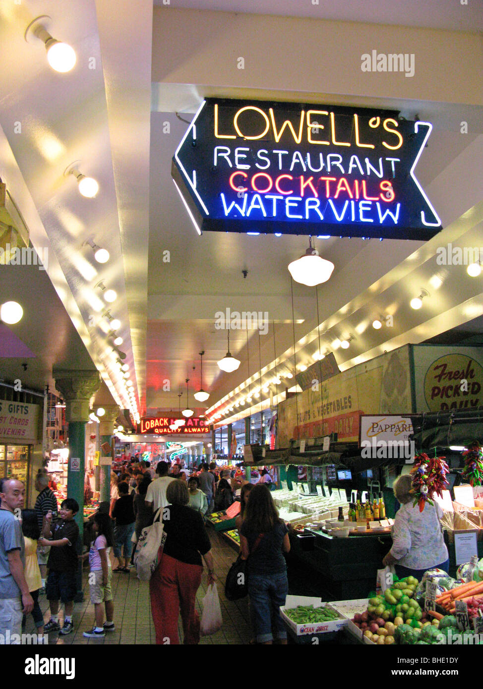 Il Pike Place Market, Seattle, Stati Uniti d'America Foto Stock