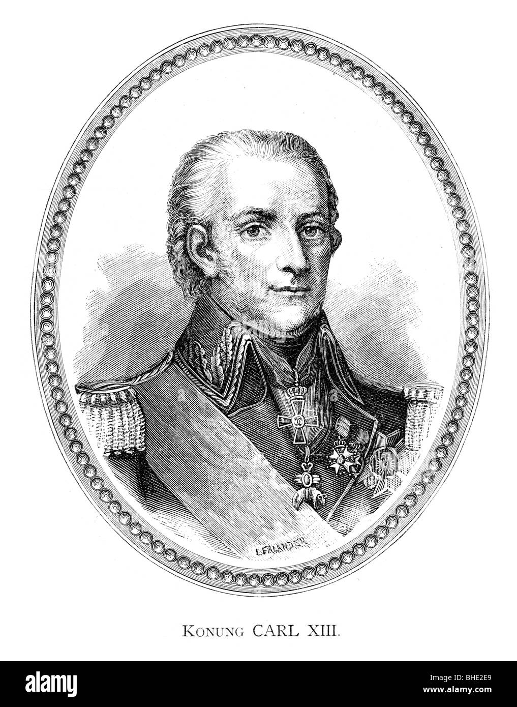Charles XIII & II (Svedese: Carl XIII) (Stoccolma, 7 Ottobre 1748 - Stoccolma, 5 febbraio 1818) Foto Stock