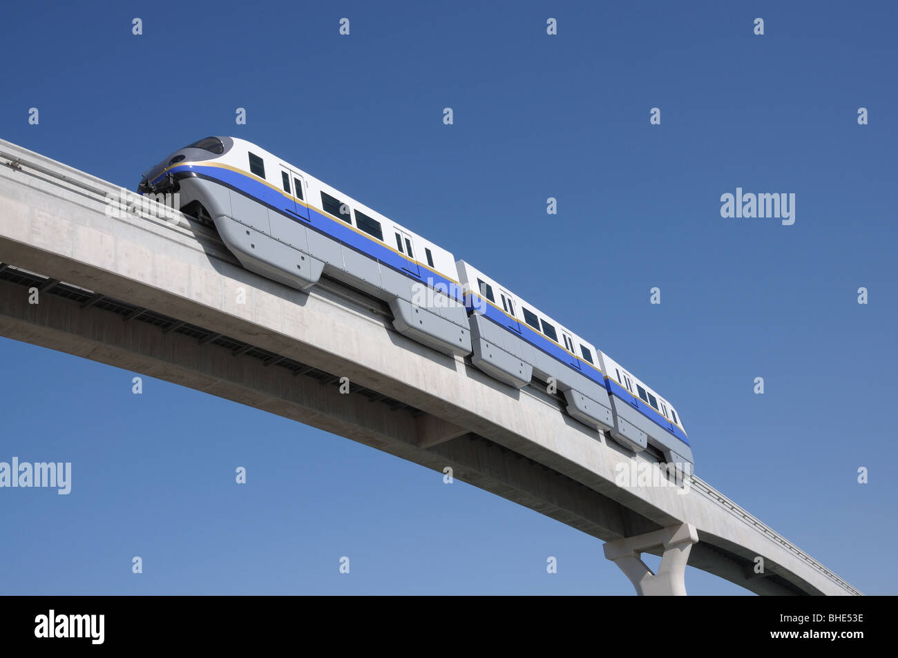 Moderna monorotaia in Dubai Emirati Arabi Uniti Foto Stock