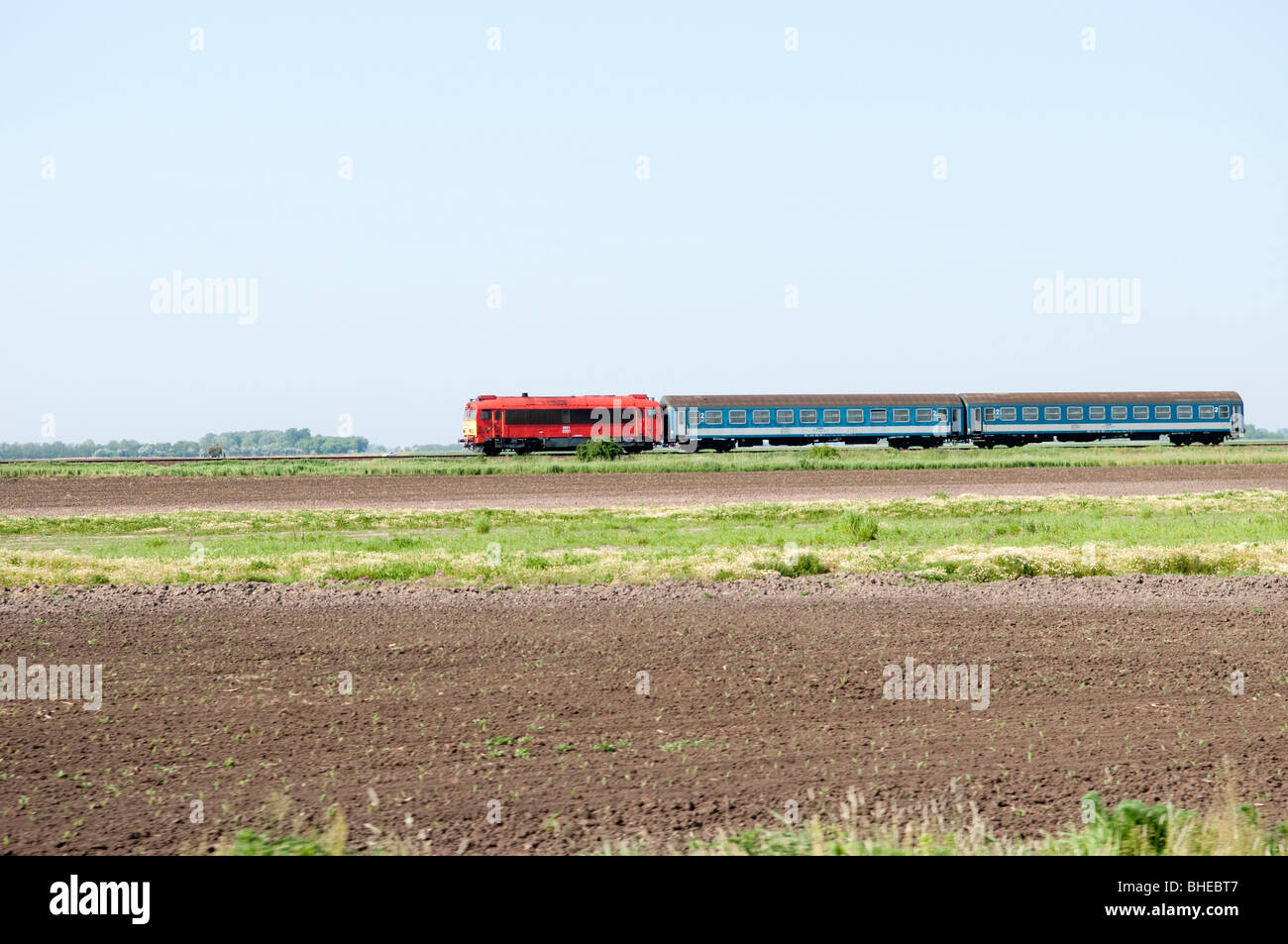Treno ungherese a bare Ungheria Europa orientale Foto Stock