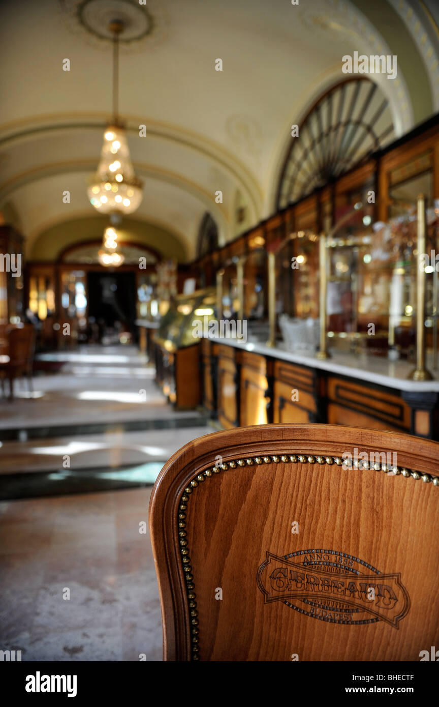 Il Cafè Gerbeaud Budapest Ungheria Foto Stock
