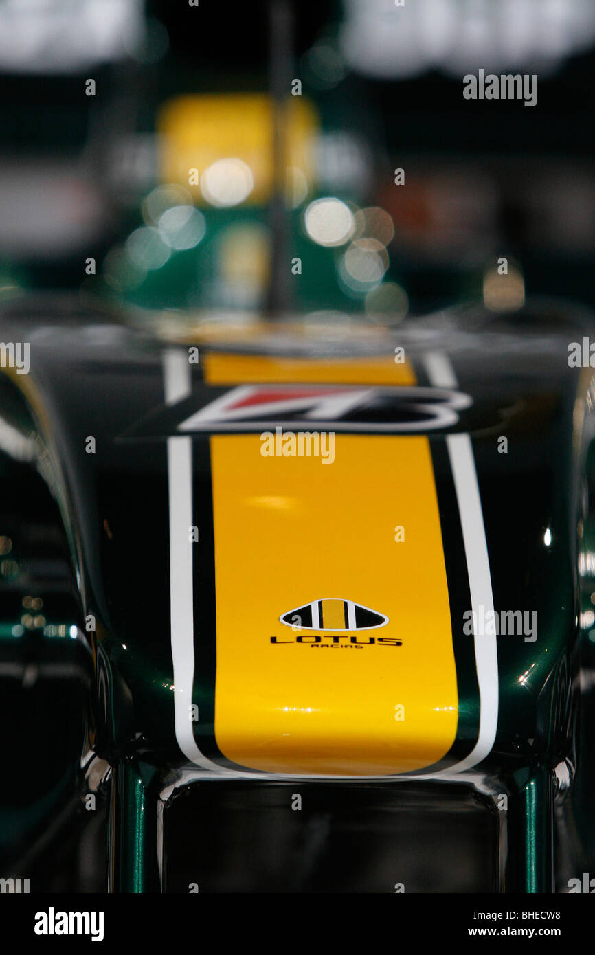 Lotus Cosworth T127 una vettura di Formula 1 al team di lancio in London Inghilterra England Foto Stock