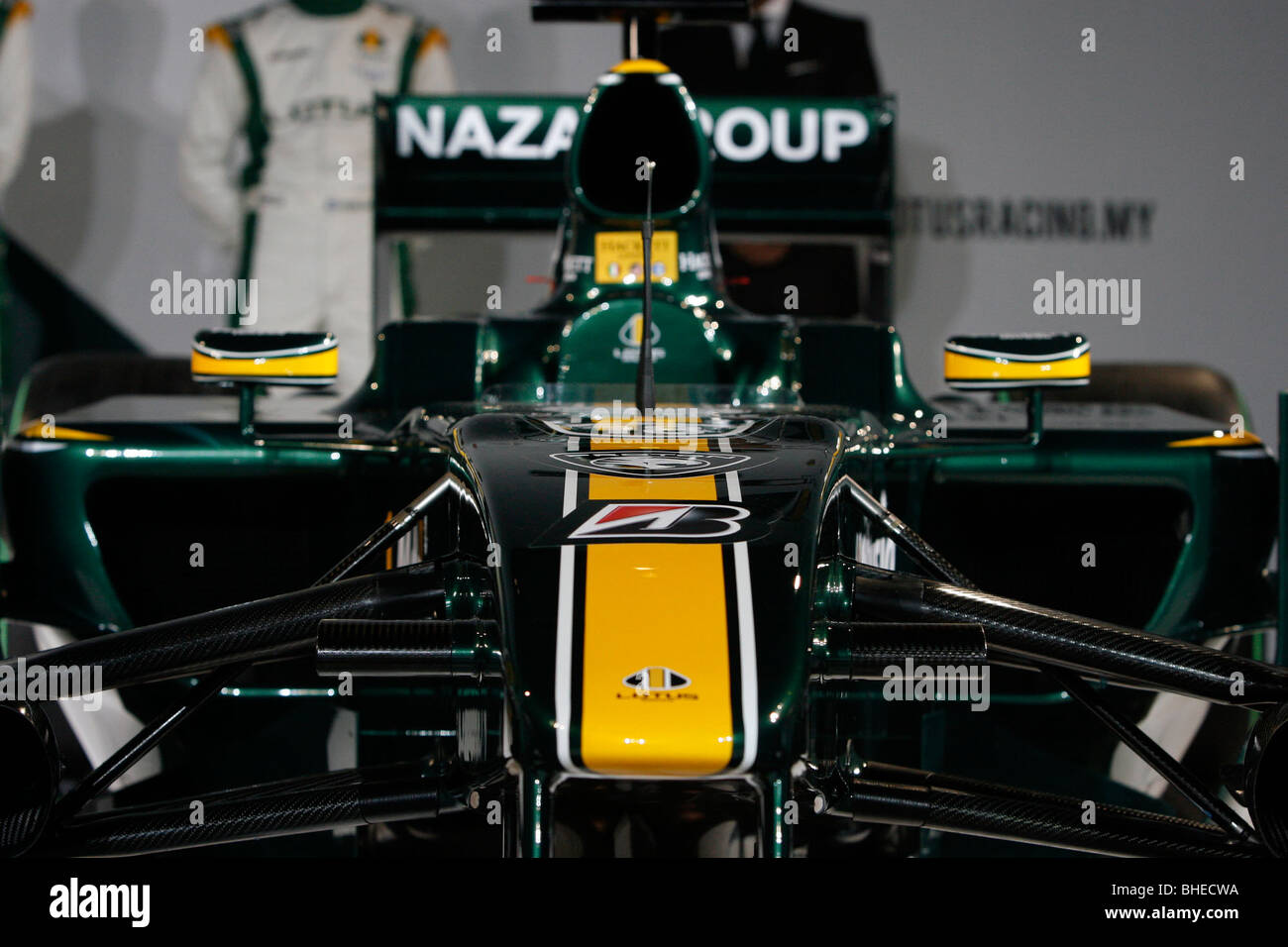 Lotus Cosworth T127 una vettura di Formula 1 al team di lancio in London Inghilterra England Foto Stock