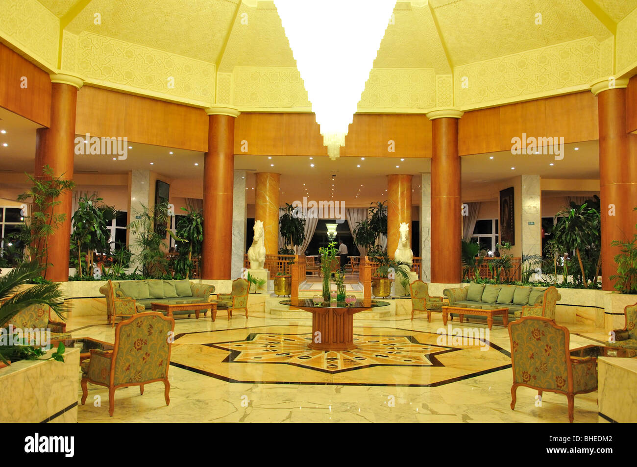 ClubHotel Riu Bellevue Park lounge reception, Port El Kantaoui, Sousse Governatorato, Tunisia Foto Stock