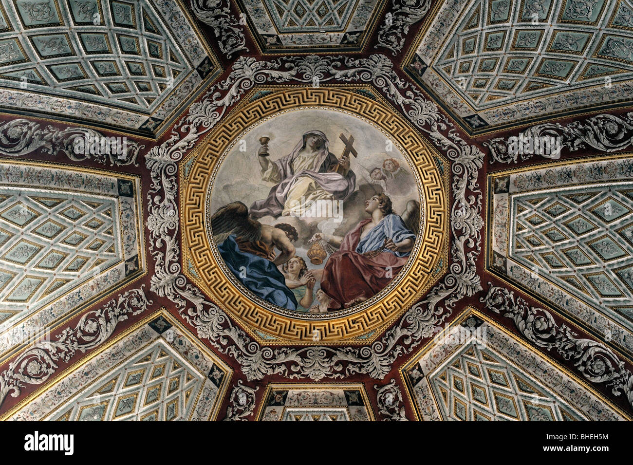 Il Duomo di Mantova. Cupola della Cappella del Santissimo Sacramento. Italiano medievale città di Mantova, Lombardia Italia. Foto Stock