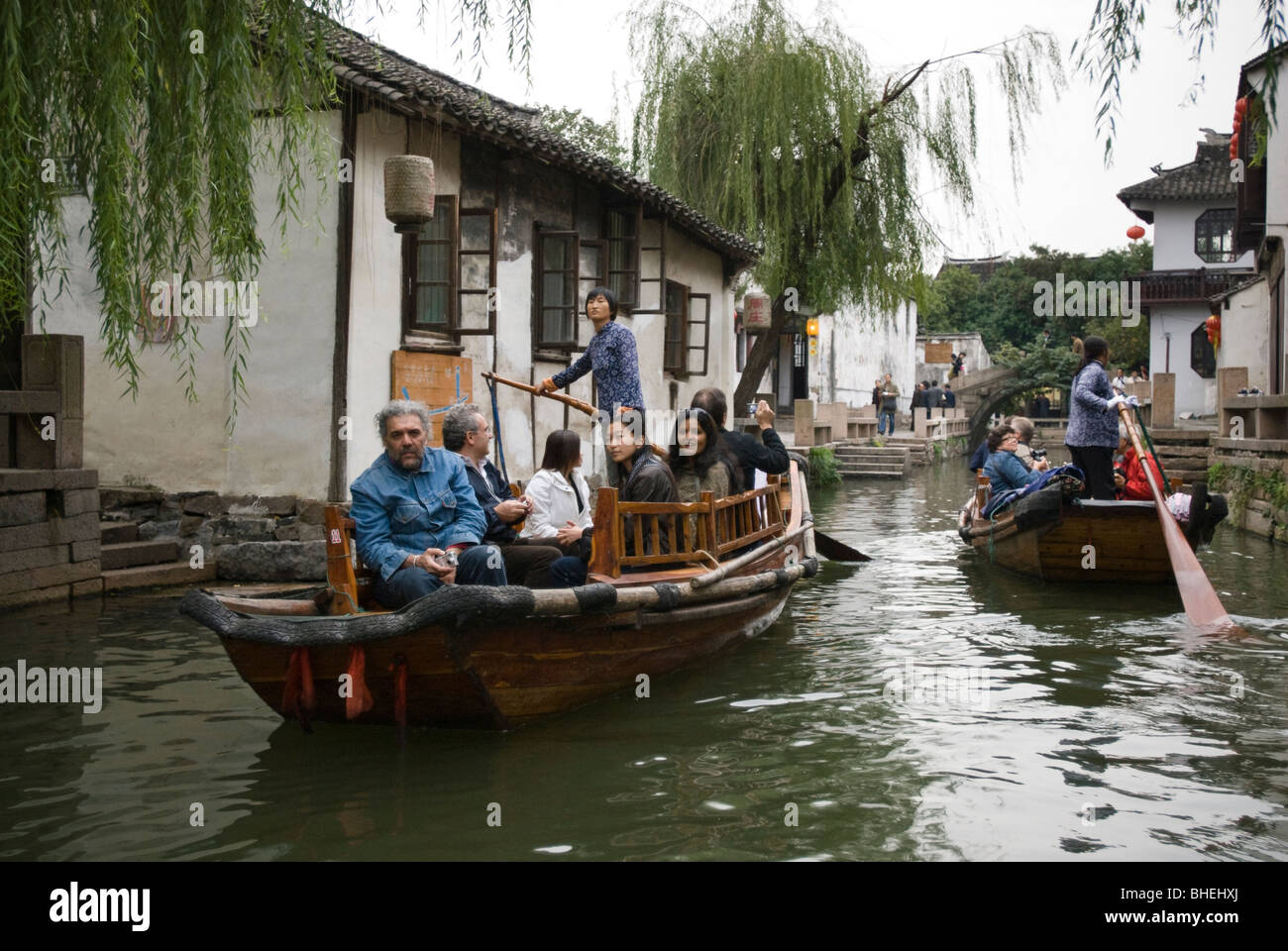 La Venezia della Cina, Zhouzhuang, provincia dello Jiangsu, Cina e Asia Foto Stock