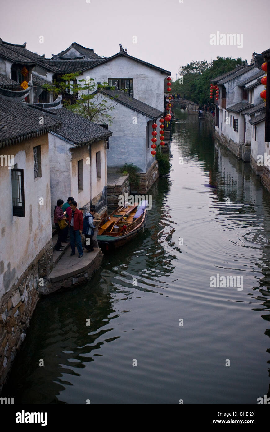 La Venezia della Cina, Zhouzhuang, provincia dello Jiangsu, Cina e Asia Foto Stock