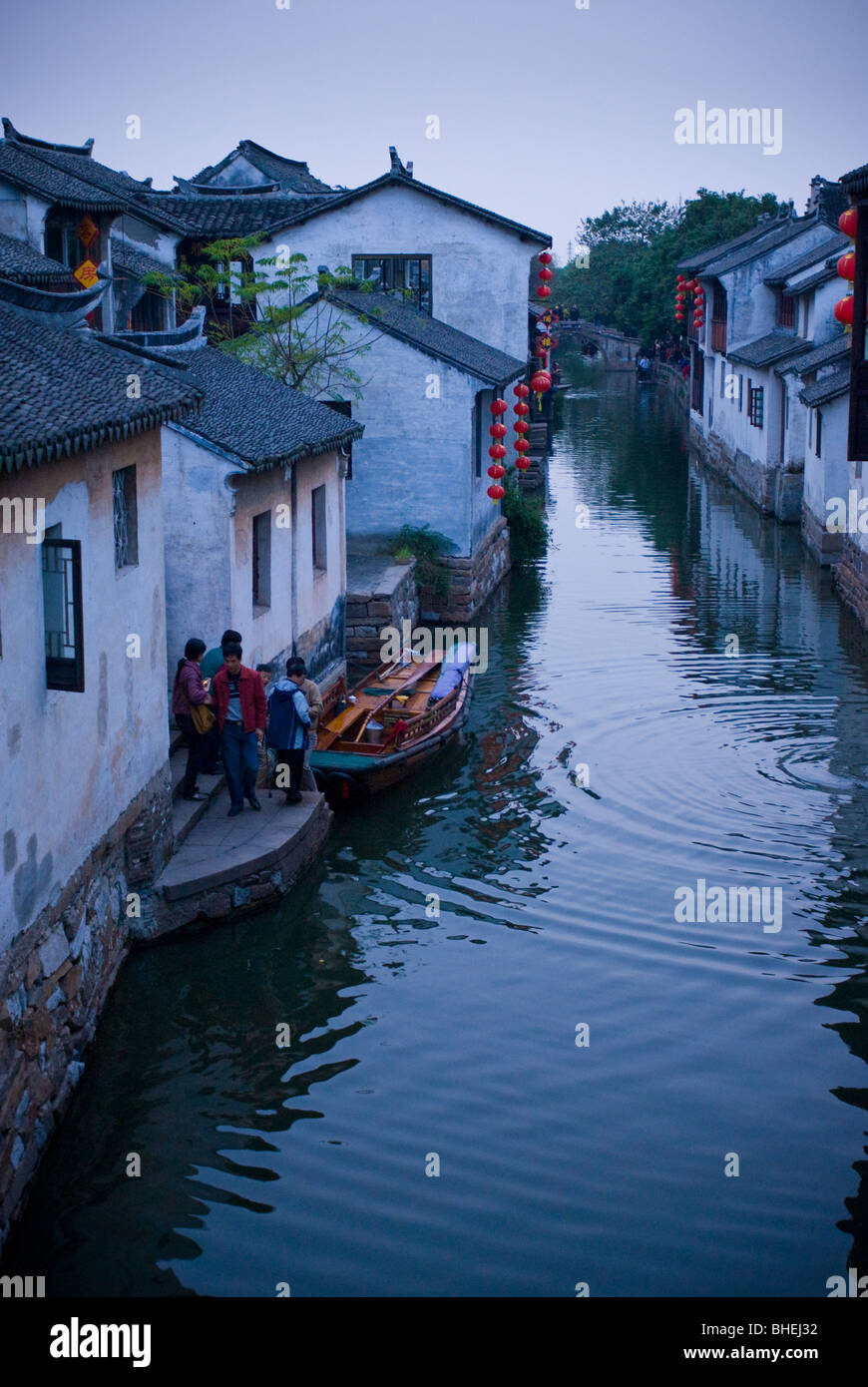 La Venezia della Cina, Zhouzhuang, provincia dello Jiangsu, Cina e Asia Foto Stock