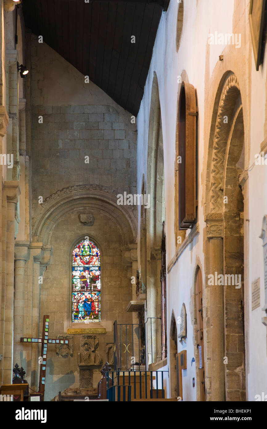 Chiesa dell'abbazia di Waltham interni. Essex. Inghilterra, Regno Unito Foto Stock